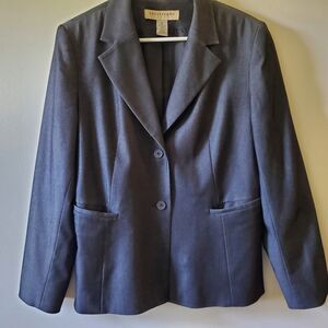 APOSTROPHE Stretch Blazer Womens Size 12 Gray Wear to Work Career